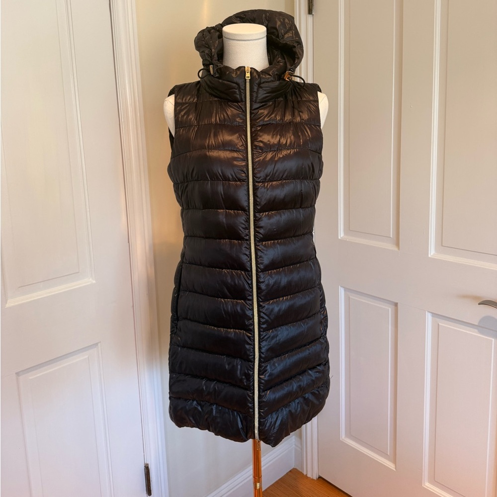 Herno Shiny Black Puffer Vest Iconico Serena - Picture 4 of 12